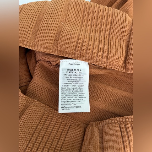 Bodycon Dress‎ Women’s S Fawn Brown Ribbed Mini Sleeveless NWT - Picture 7 of 8